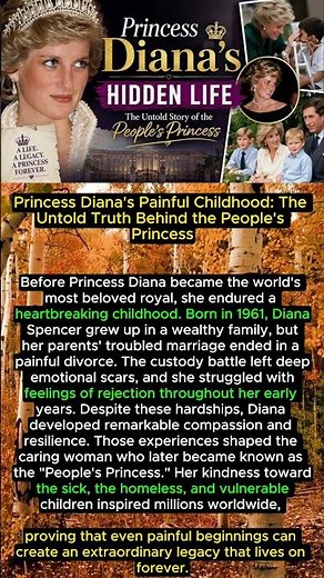 Princess Diana's Painful Childhood: The Untold Truth Behind the People's Princess