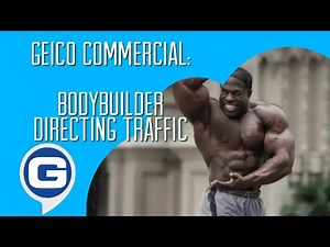 GEICO Commercial - Bodybuilder Directing Traffic 🦾🚧 (2012)