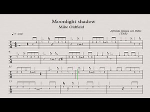 MOONLIGHT SHADOW: TAB (guitarra...) (tablatura con playback)