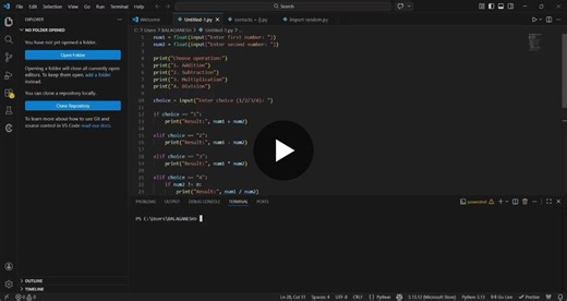 #codsoft #internshipexperience #pythonprojects #simplecalculator #programming #learningbydoing #pythondeveloper | Balaganesh SA