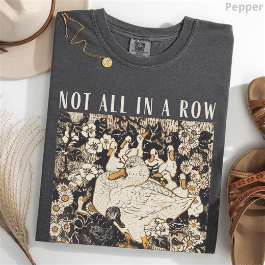 Comfort Colors® Ducks Not in A Row Shirt, Funny Vintage Retro Animal Shirt, Homesteading Mama Duck Graphic Tee, Cottagecore Gift for Mom - Etsy