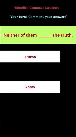 English Grammar Practice – Neither/Nor Explained #learnenglish #englishgrammar