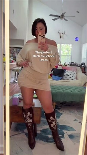 This off shoulder dress accentuates your bu*t, hides your tummy and is on sale for under $20