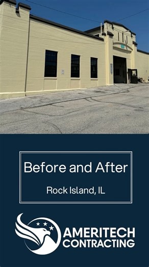 AmeriTech Contracting on Instagram: "🏗️ Before and After 🏗️ 📍 U.S. Army Garrison Arsenal | Rock Island, IL The Mission: ✔️ Preserve and reconstruct the exterior ✔️ Extend the facility’s service life ✔️ Improve energy efficiency The Result: ✅ A renewed facility built to support safe operations ✅ Improved performance and long-term durability ✅ Continued readiness at an occupied military site Supporting military installations is more than just work; it’s a commitment to our service members and v
