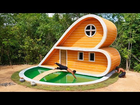[ Full Video ] 130 Days Building Loving House in Deep forest with Swimming Pool by Primitive Skill