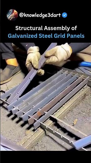 Structural Assembly of Galvanized Steel Grid Panels