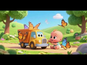 Counting Butterflies with Baby Truck | Numbers Song for Kids