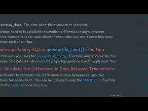 Calculating the Median Date Difference Between Transactions for Clients in SQL