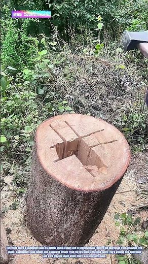 Timber Hollowing: How an Axe Carves Out a Tree Stump from Within