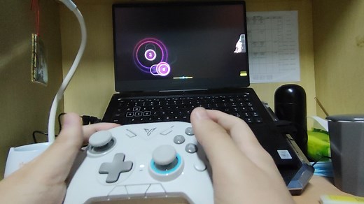 使用手柄玩osu！戳泡泡(?