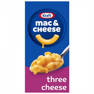 Kraft Mac and Cheese, 1 Box, for Easy Dinner or Dinner Sides, Three Cheese with Mini-Shell Pasta, No Artificial Flavors, Preservatives or Dyes, 7.25 oz