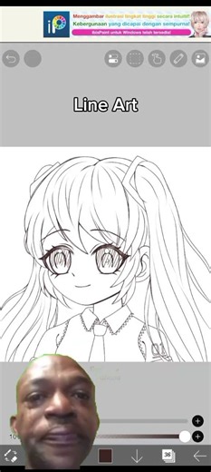 Sketsa dan line art ✨ #digitalart #ibispaintx #short #fypシ #sketch #lineart #miku