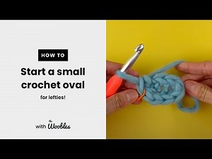 Left-handed // Start a crochet oval with 4 foundation chain stitches