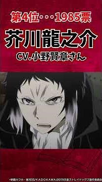【文スト】人気キャラランキングTOP10👑📕【#文豪ストレイドッグス #文スト #アニメ #shorts 】