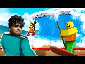 Survivng the Tsunami 😨 in roblox|On vtg!