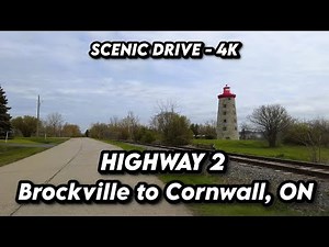 🌅 Scenic Drive Along St. Lawrence River: Brockville to Cornwall in 4K 🚗