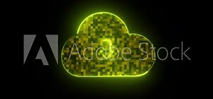 Cloud security concept. Global internet connection technology, digital marketing, Financial and big data.