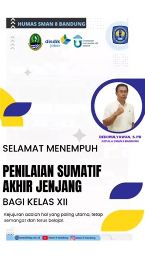 SMAN 8 Bandung on Instagram: "Selamat telah menyelesaikan PSAJ (Penilaian Sumatif Akhir Jenjang) bagi siswa kelas XII angkatan 2025. #8istimewa #PSAJ __________________________________ 🎥Videografi: @lshariri 🖥 Editor: @lshariri 🖼 Desain Thumbnail : @mulyanars"