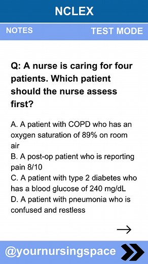 Prioritizing Patient Assessment in Nursing Scenarios