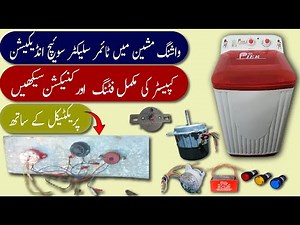 Washing Machine Main Timer,Indication,Selector Switch,Capacitor With Full Connection With Practical