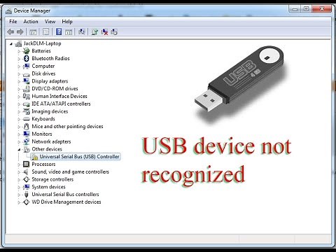 how to fix USB device not recognized | USB not working (Windows 10, 8.1, 8, 7 and Vista | Laptop &PC