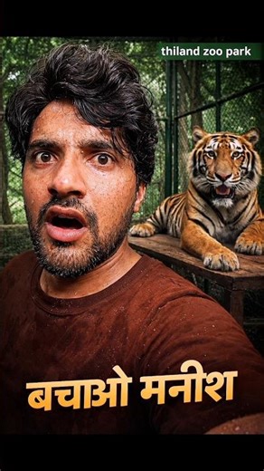 Rahul ka Tiger ke Saath🐅 Dangerous Experience 🇹🇭 | Thailand Tiger Zoo Vlog | Rahul ki Halat Kharab 😱