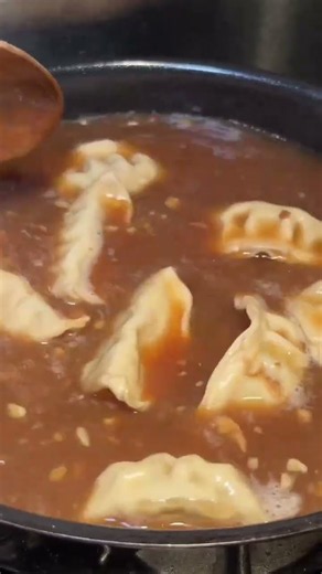 Cheeseburger Dumplings in a Garlicky Ginger Broth