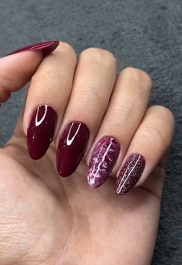 Cherry nails 💅🏻🍒🥀✨ #unhas #nails #nailart #nailtutorial #cherrynails