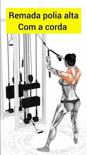 FACE PULL EXECUÇÃO: EXERCÍCIO REMADA POLIA ALTA COM CORDA NO CROSS OVER,TREINO DE OMBROS NA ACADEMIA