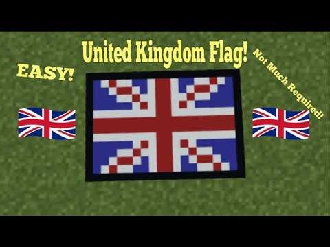 Minecraft Tutorial - How to make the United Kingdom Flag EASY...
