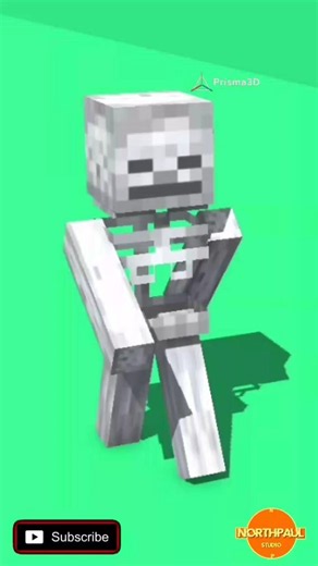 Make a Minecraft Skeleton in Prisma 3D #prisma3d