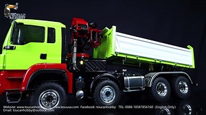 9K views · 977 reactions | The LESU 1/14 RC hydraulic MAN dump truck with crane tipper.The chassis is made entirely of metal providing durability and stability while in usage. It is equipped with 7CH reversing valves and 8*8 power axles.It is a 3-way hydraulic dump that you can unload materials in three different directions, making the unloading process faster and more efficient. #LESU #rcmodel #RCmodel #rctruck #dumper | LESU RC USA | Facebook