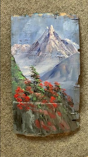 EASY bob Ross painting technique! Easy to paint #art #artist #bobross