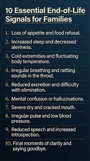 10 Essential End of Life Signals for Families