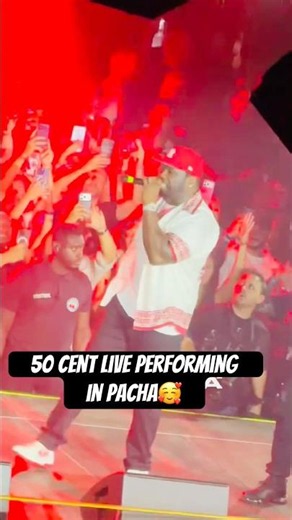 50 cent live performing in pacha🥰 #rap #hiphop #music #50cent #automobile #explore #shorts #rapper