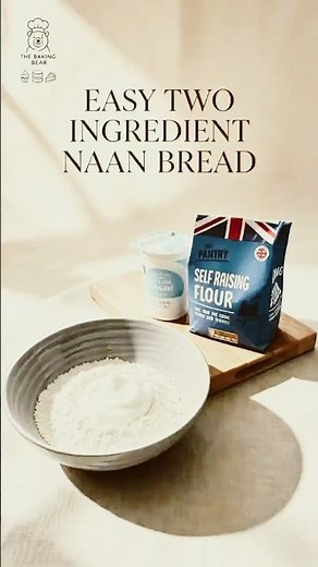 Easy 2 Ingredient Naan Bread #naanrecipes #bakingmadeeasy #naanbread #thebakingbear #baking