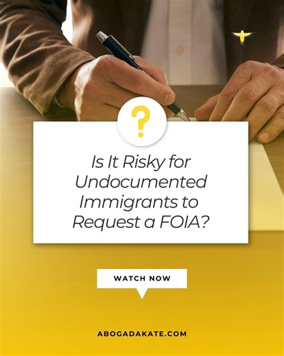 🧐🚨 Is FOIA Safe for Undocumented Immigrants? Wondering if requesting your records is risky? When done through a law firm, FOIA requests are generally safe and protect your privacy. ▶️ Watch the video to learn more. 📩 Message us to schedule a consultation and get started. | Lincoln-Goldfinch Law
