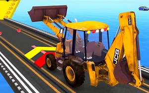 工程车动画 汽车 消防车 挖掘机