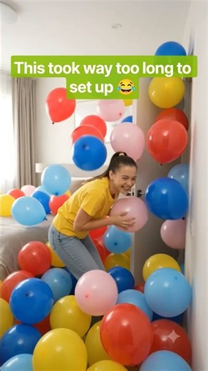 Balloon Room Prank Level: Expert 🤣🎈 #shorts #youtubeshorts #relatable #thereelsconnect