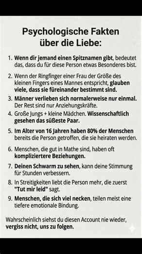 Psychologische Fakten über die Liebe ❤️ | 9 Dinge, die dich überraschen werden!