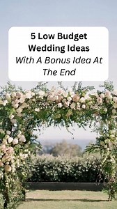 5 Low Budget Wedding Ideas With A Bonus Idea At The End...  • ...