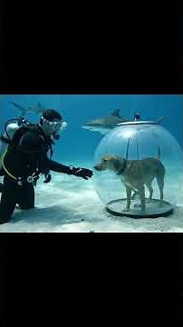 Diver Takes Dog on Underwater Ocean Adventure in Custom Diving Pod 🐶🌊