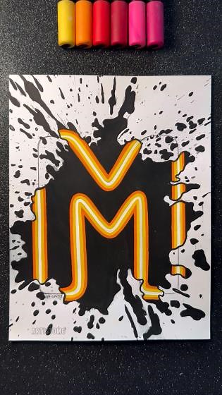 Letter M in the Explosion of Contrast