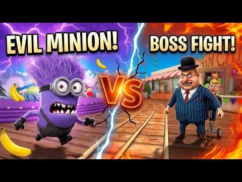 Despicable Me Minion Rush Boss Fight Villaintriloquist vs Evil minion