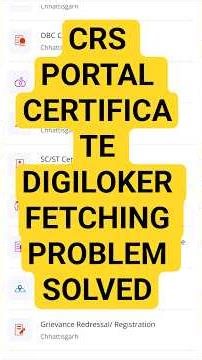 CRS #BirthCertificate Digilocker me kaise fetch kare #mentorsila #digilockerproblem