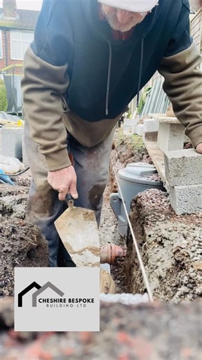 Cheshire Bespoke Building Ltd on Instagram: "In UK footings, solid concrete blocks (or foundation blocks) are used below the Damp Proof Course (DPC) to create a strong, durable, and moisture-resistant base for walls, efficiently transferring the building’s load to the ground, being quicker to lay than bricks, and offering good resistance to frost and sulphate attack, ensuring structural stability and longevity. #building #home #house #work #homeimprovement"