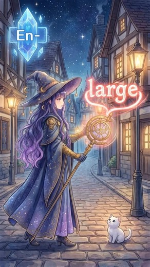 ✨"En-" Prefix with Witch Viola! 🌌🌙 (En + Joy = ?) #easyenglisheveryday