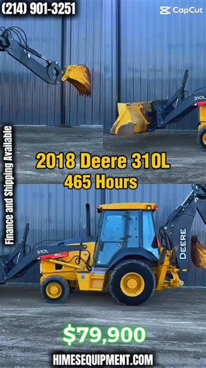 2018 Deere 310L Backhoe, 465 Hours, 93 HP, Cab A/C, Front Hydraulic Quick Attach, Rear Quick Coupler, Rear Bucket 2’, Bucket plus Fork 92”, Rear Auxiliaries, Extendahoe, Operating Weight 15,040 lbs., www.himesequipment.com 14813 HWY 75, Van Alstyne, TX 75495 #himesequipment #usedheavyequipment #DirtWork #construction #deere #deerepower #deerebackhoe #backhoe #backhoeloader | Himes Equipment, LLC | Facebook