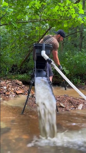 CRUX Highbanker processing paydirt for Gold