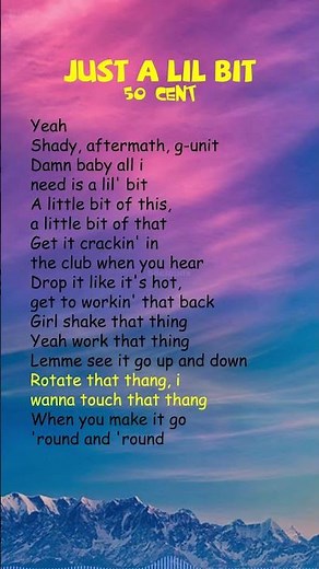 50 Cent - Just A Lil Bit (Lyrics) #shorts